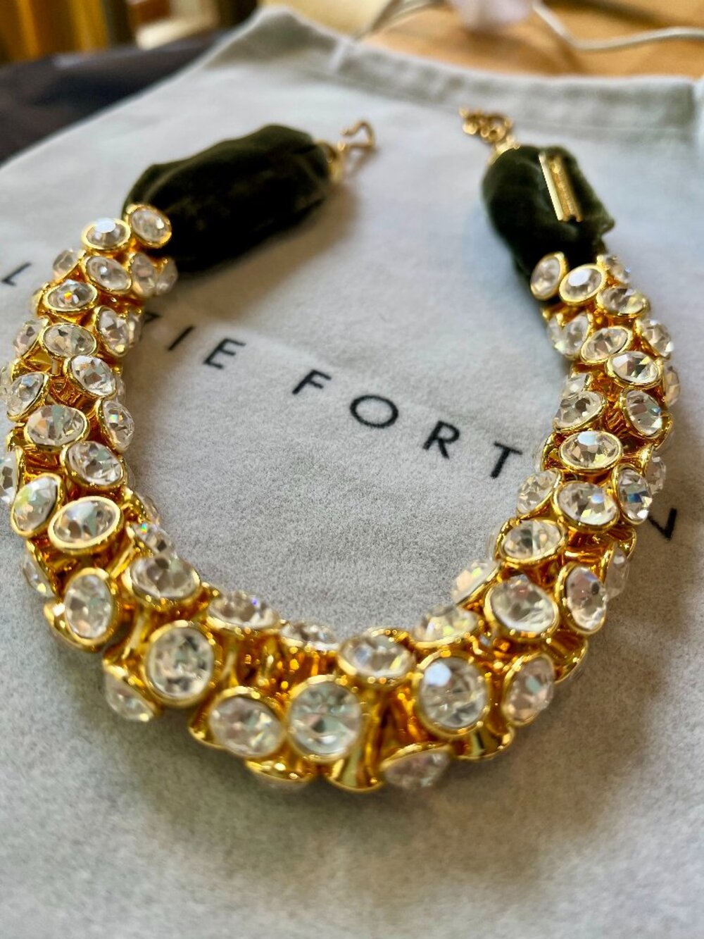 Lizzie Fortunato Crystal Collar Necklace